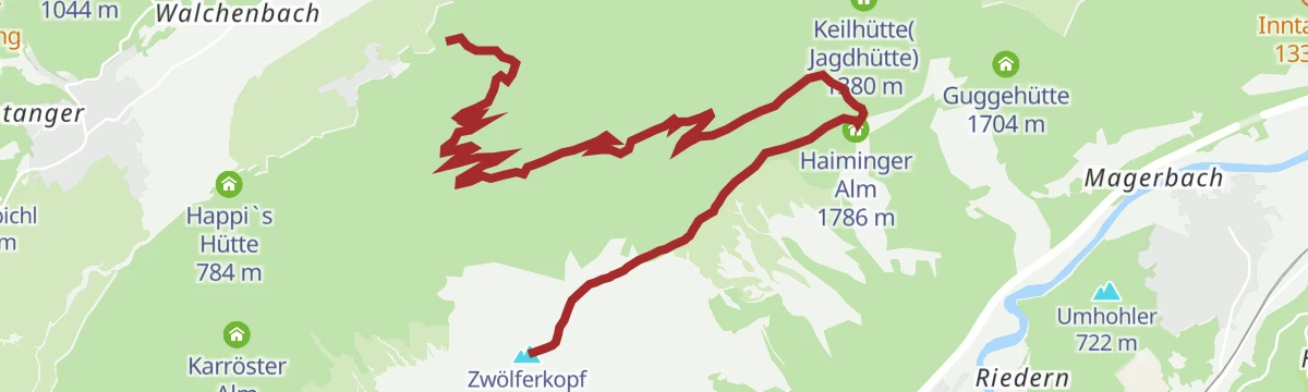 Route map: Bike & Hike Strad - Haiminger Alm - Haiminger Kreuz